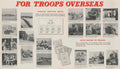 Troops Kits Camp American World War II Advert Poster