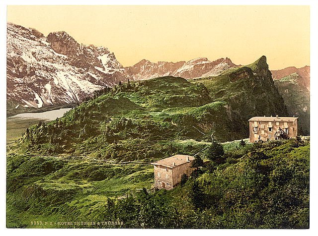 Trubsee Hotel Trubsee Bernese Oberland Vintage A4 Photo Print