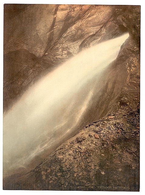 Trummelbach Fall I Bernese Oberland Vintage A4 Photo Print