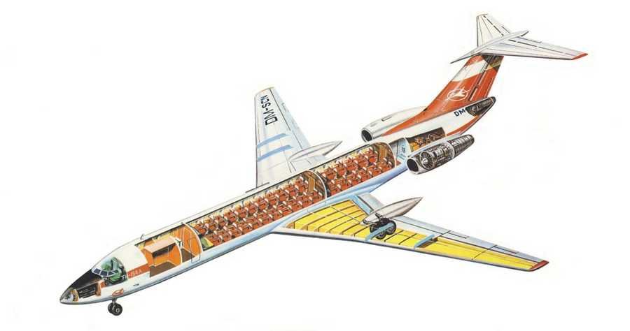 Tu 134 cutaway A4 Photo Print