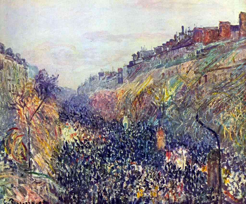Tuesday On The Boulevard Montmartre At Sunset Pissarro A4 Photo Print