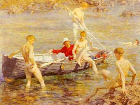Tuke Henry Scott Ruby Gold And Malachite A4 Photo Print