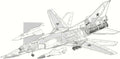 Tupolev Tu 22 cutaway A4 Photo Print