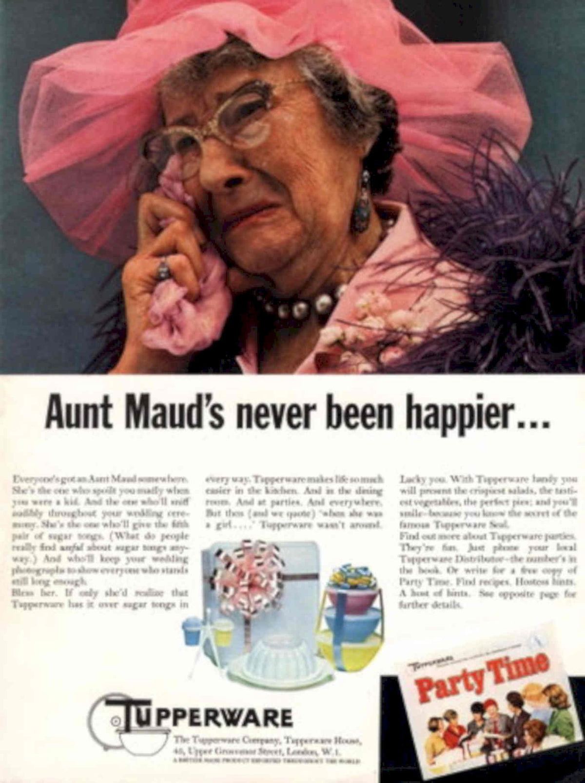 Tupperware Party Maud 1950s Vintage Retro Advert Poster