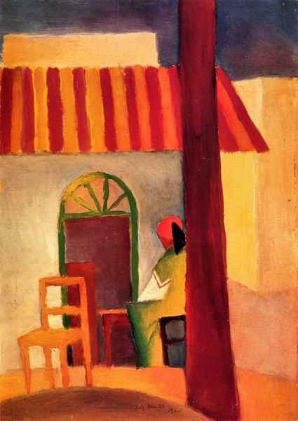 Turkish Cafe by August Macke Expressionism A4 Photo Print