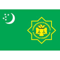 Turkmen President Flag N3258 A4 Photo Print