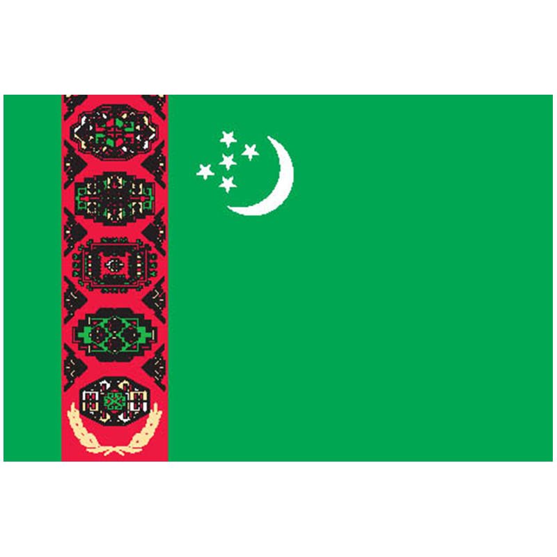 Turkmenistan Flag N582 A4 Photo Print