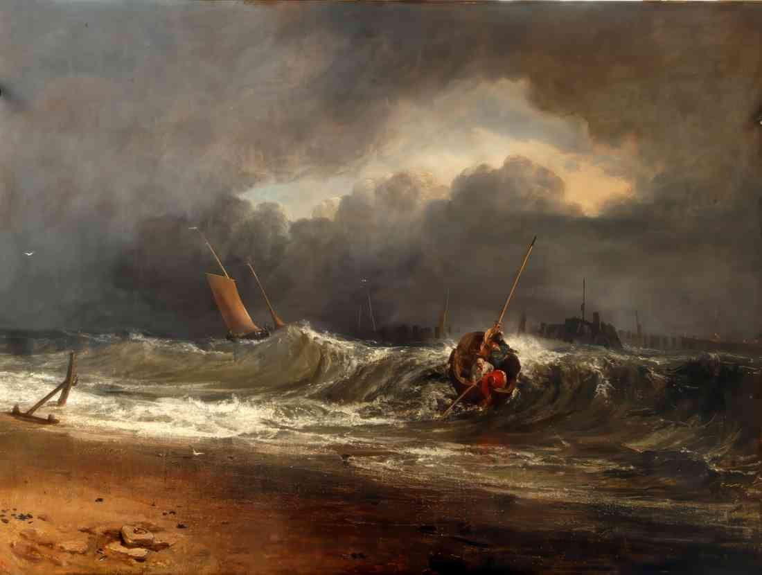 Turner Fishermen Upon A Lee Shore In Squally Weather A4 Photo Print