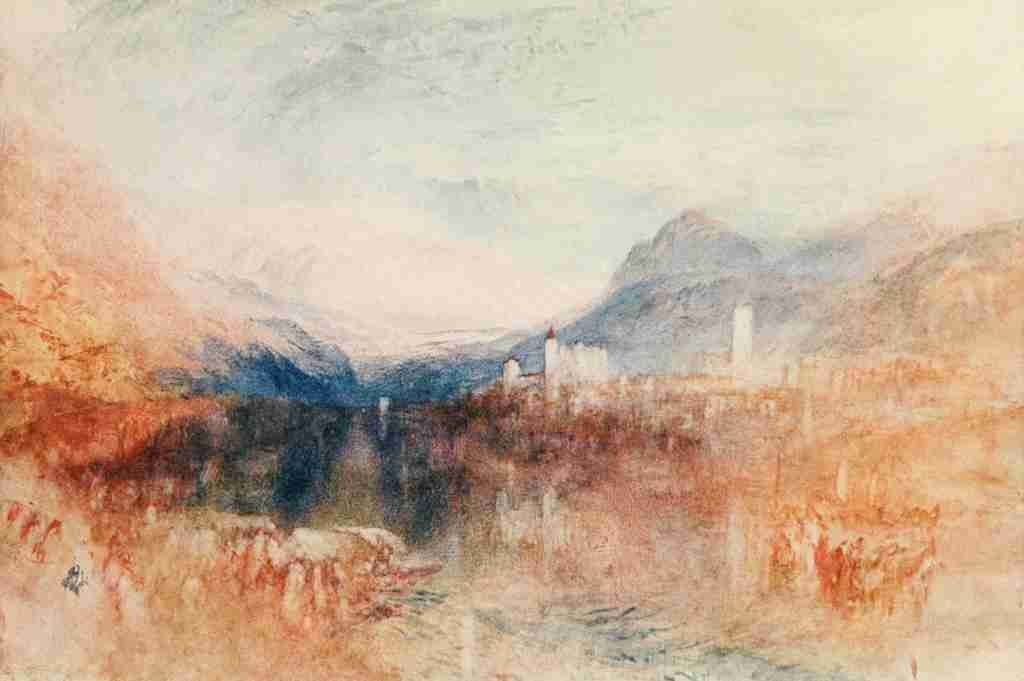 Turner JMW 1775 1851 The Lake of Thun History of British Water Colour Painting 1908 A4 Photo Print