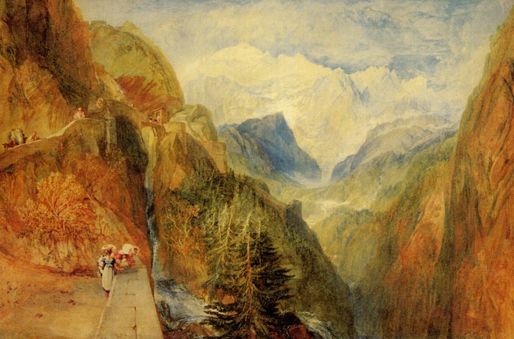 Turner Joseph Mallord William Mont Blanc From Fort Roch Val Art A4 Photo Print