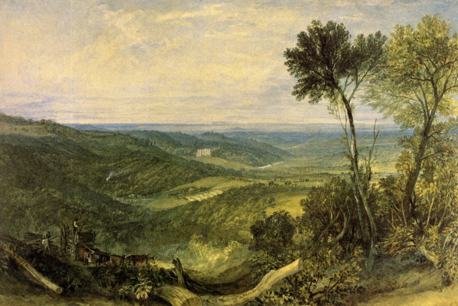 Turner Joseph Mallord William The Vale Of Ashburnham Art A4 Photo Print