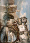 Turner Old Welsh Bridge Shrewsbury 1794 crop A4 Photo Print