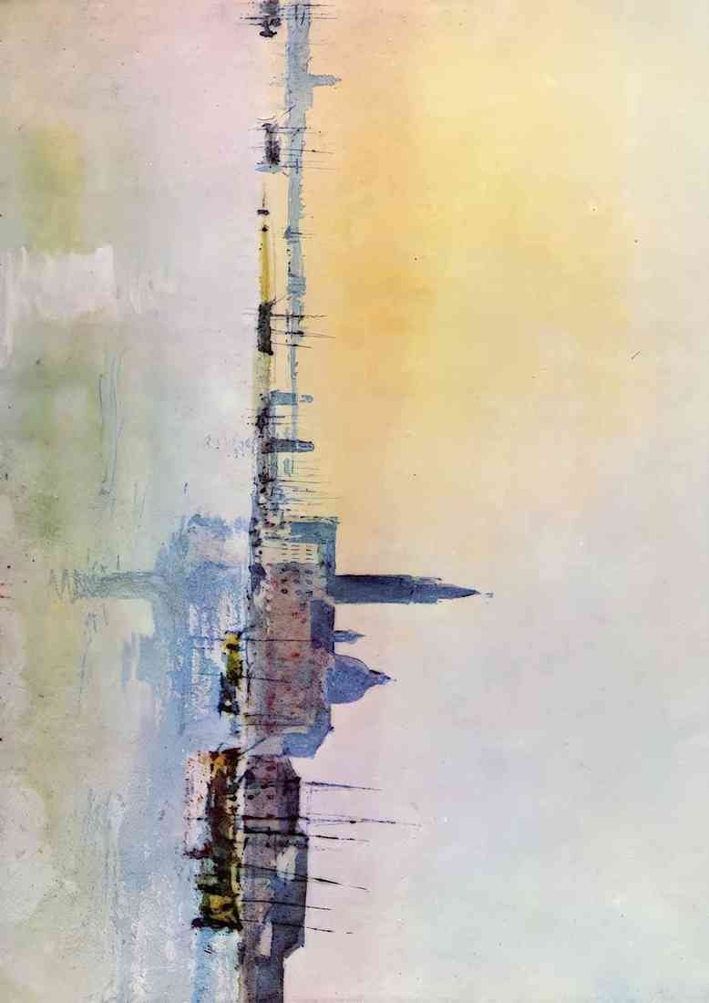 Turner Venice San Guirgio From The Dogana Sunrise A4 Photo Print