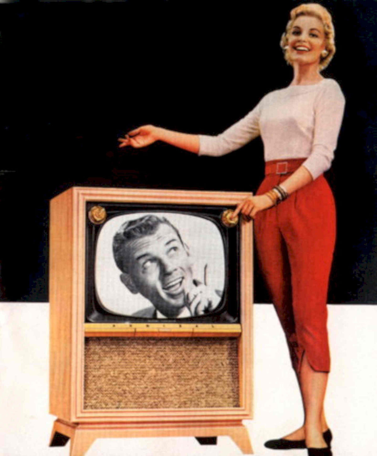 Tv Family Mouse 1950s Vintage Retro Advert Poster