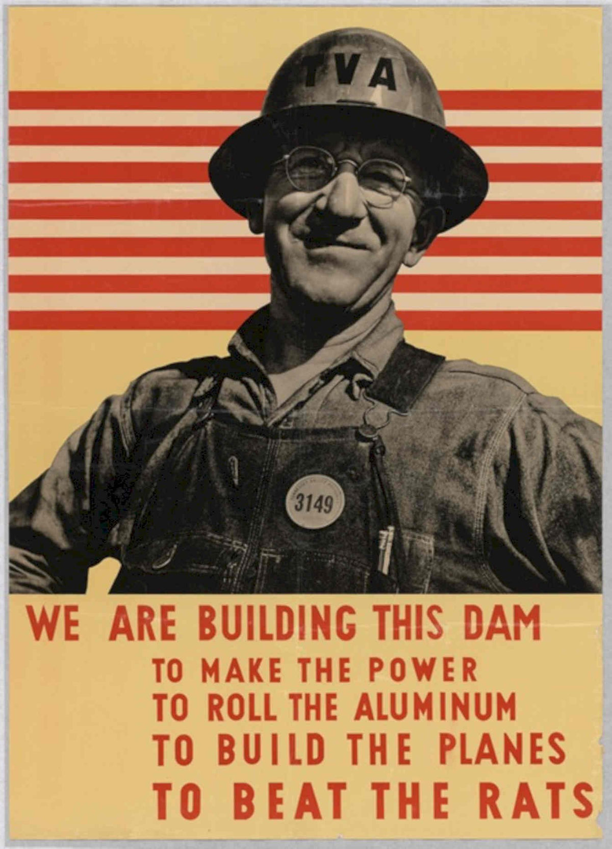 Tva Worker Dam American World War II Advert Poster
