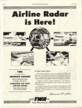 Twa Airline Radar 1940s Vintage Retro Advert Poster