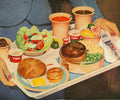Twa Airline Tray 1950s Vintage Retro Advert Poster