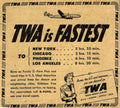 Twa Airplane Times Vintage Retro Advert Ads A4 Photo Print