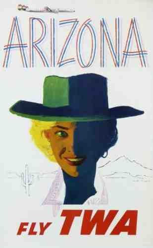 Twa Arizona Version Constellation Briggs Austin Vintage Advert A4 Photo Print