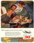 Twa Constellation Family 1950s Vintage Retro Advert Poster