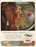 Twa Dc3 Viewpoint 1940s Vintage Retro Advert Poster