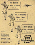 Twa Flight Routes Vintage Retro Advert Ads A4 Photo Print