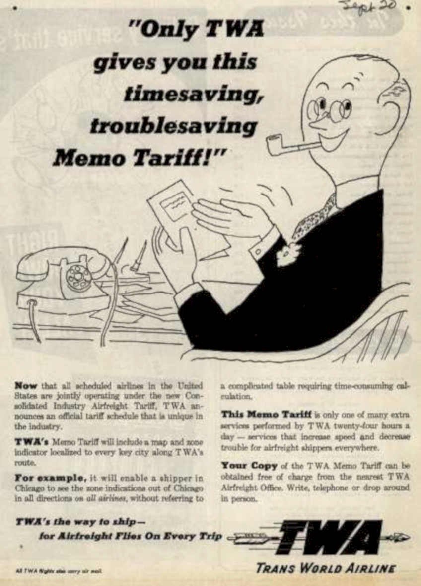 Twa Memo Tariff Vintage Retro Advert Ads A4 Photo Print