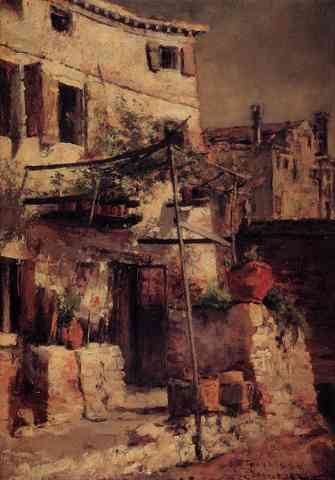 Twachtman John A Venetian Scene A4 Photo Print
