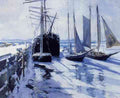 Twachtman John Connecticut Shore Winter A4 Photo Print