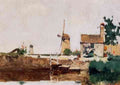 Twachtman John Windmills Dordrecht A4 Photo Print