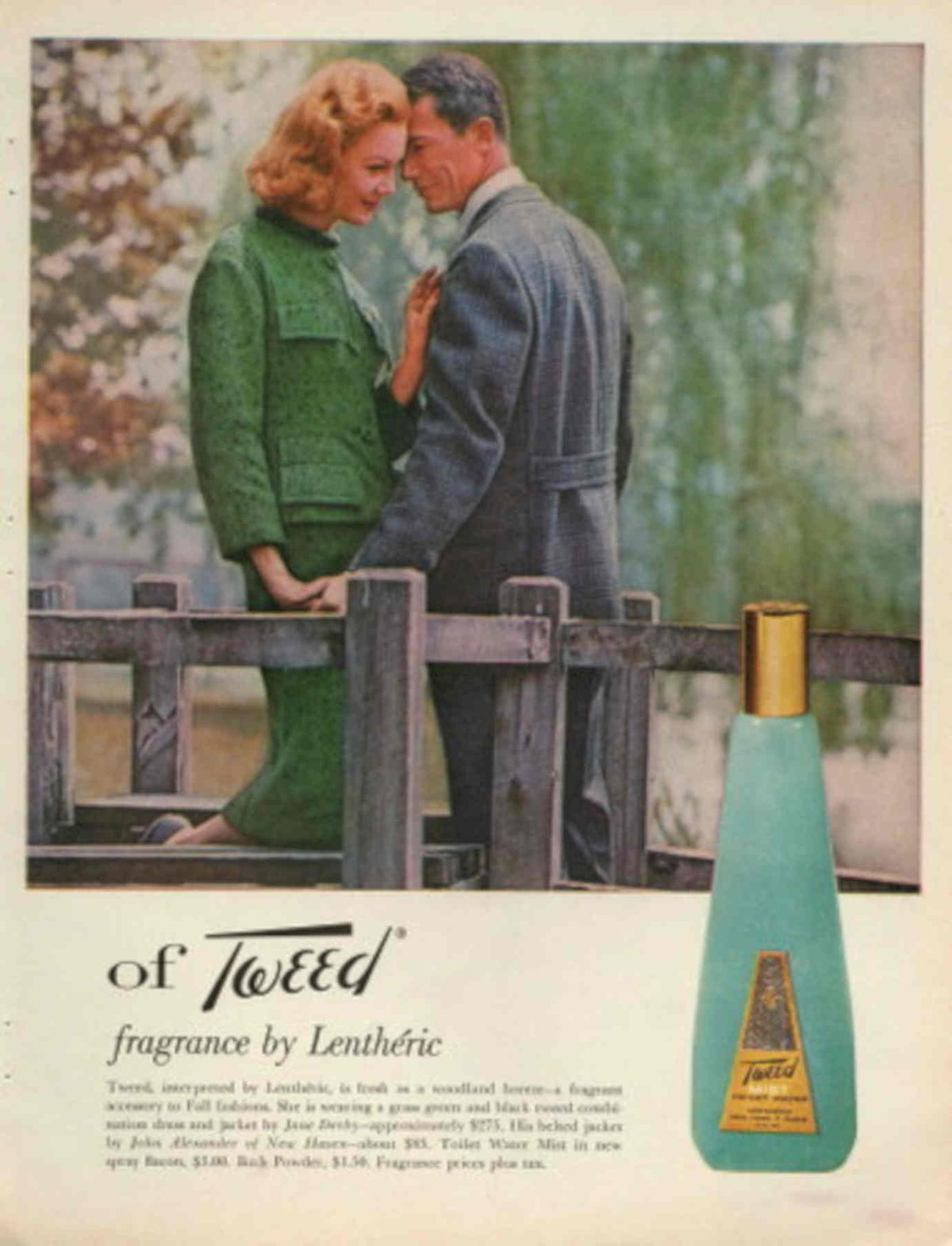 Tweed Fragrance Bridge 1950s Vintage Retro Advert Poster