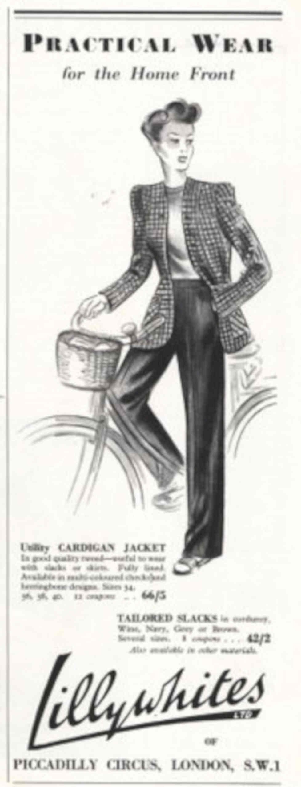 Tweed Jacket Bicycle 1940s Vintage Retro Advert Poster