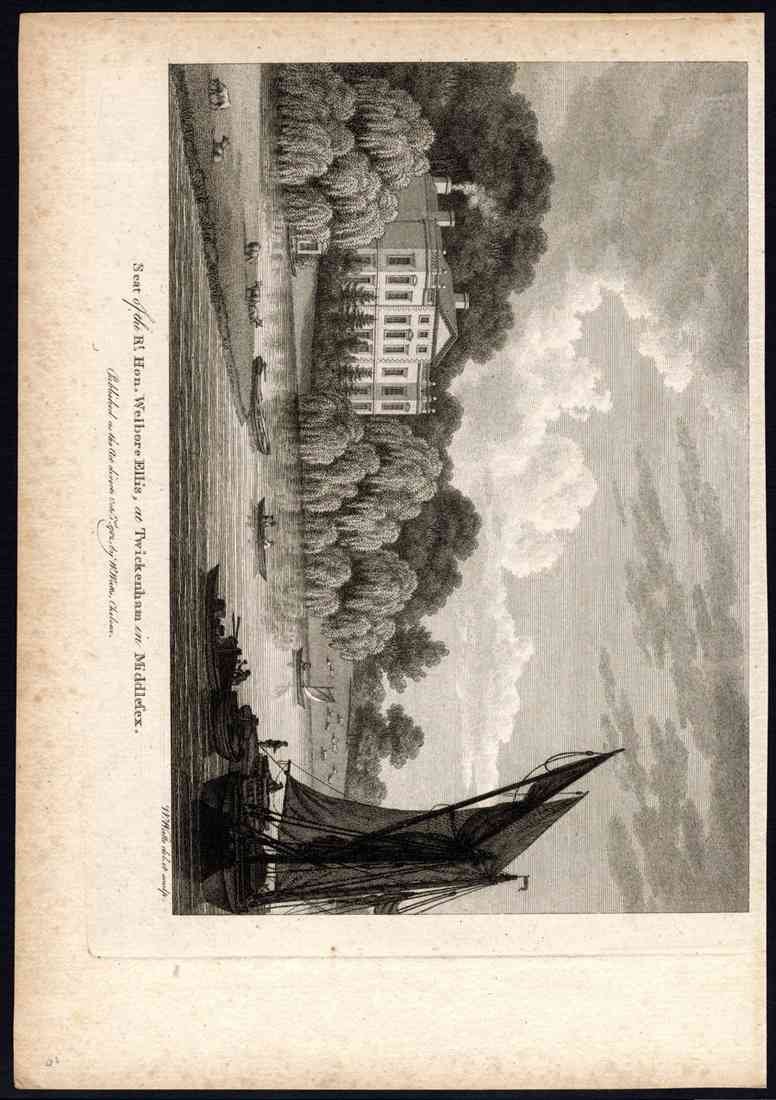 Twickenham Middlesex Welbore Ellis Uk Watts 1779 A4 Photo Print