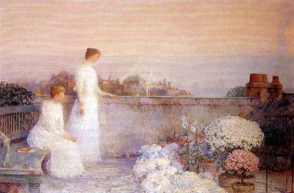 Twilight Hassam Impressionism American A4 Photo Print