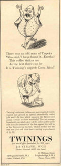 Twinings Tea Beans 1930s Vintage Retro Advert Poster