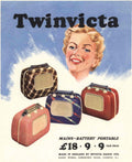 Twinvicta Radio Vintage 1950s Vintage Retro Advert Poster