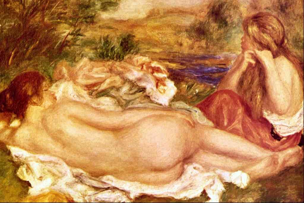 Two Bathers Renoir Impressionism A4 Photo Print