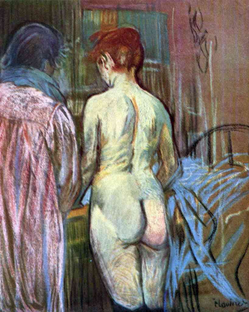 Two Girls From Behind Toulouse Lautrec A4 Photo Print