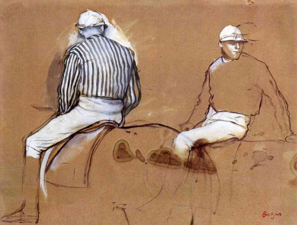 Two Jockeys Degas A4 Photo Print