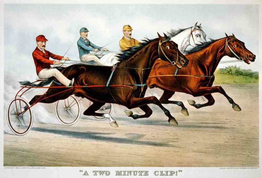 Two Minute Clip Horse 001 Vintage A4 Photo Print