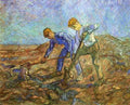 Two Peasants Diging After Millet 1889 A4 Photo Print