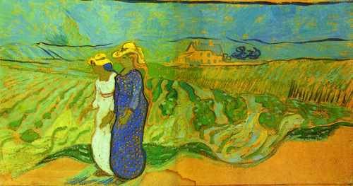 Two Women Crossing The Fields 1890 A4 Photo Print
