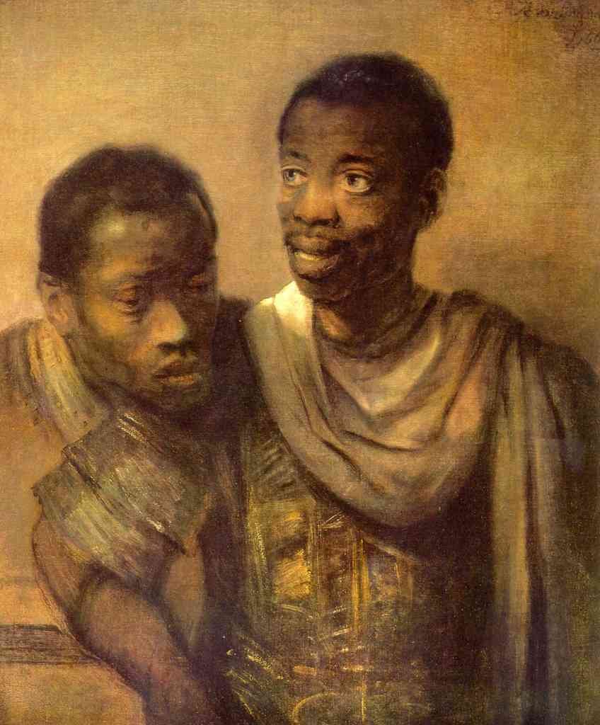 Two Young Africans Rembrandt A4 Photo Print