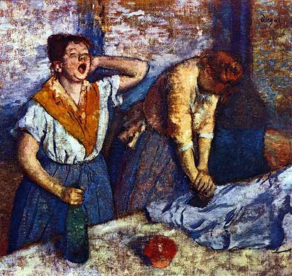 Two cleaning women by Degas A4 Photo Print