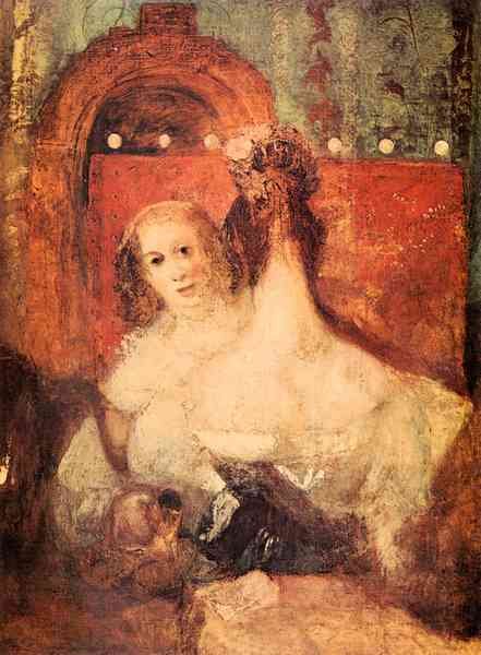 Two women with a letter by Joseph Mallord Turner A4 Photo Print