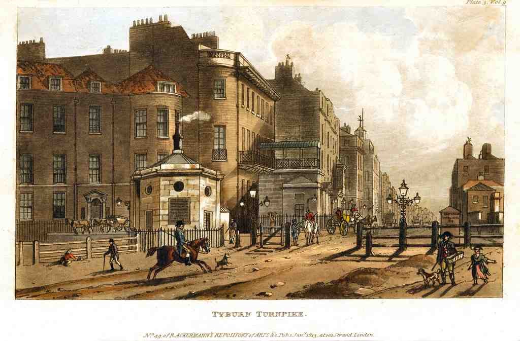 Tyburn Turnpike 1669 Vintage A4 Photo Print