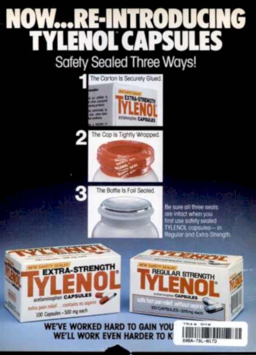 Tylenol Capsules Strength Vintage Retro Advert Ads A4 Photo Print