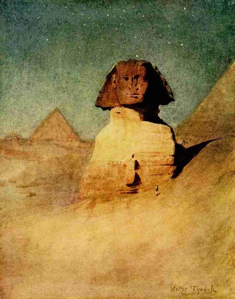 Tyndale Walter 1855 1943 An Artist in Egypt 1912 The Sphinx by moonlight Vintage A4 Photo Print