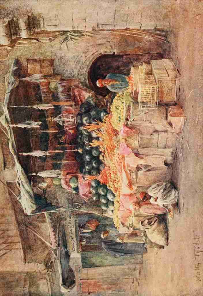 Tyndale Walter 1855 1943 Below the Cataracts 1907 A fruit stall A4 Photo Print