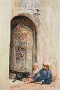 Tyndale Walter 1855 1943 Below the Cataracts 1907 An Arab doorway A4 Photo Print
